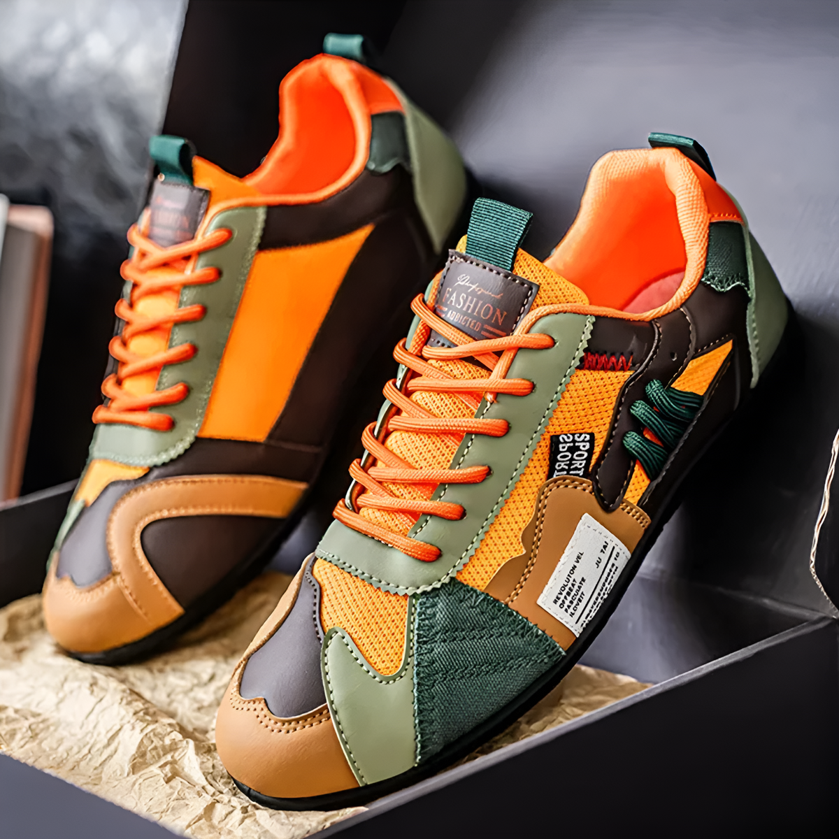 Varel – Sneakers Racer in Pelle e Mesh – Spazio Moda – vista 3