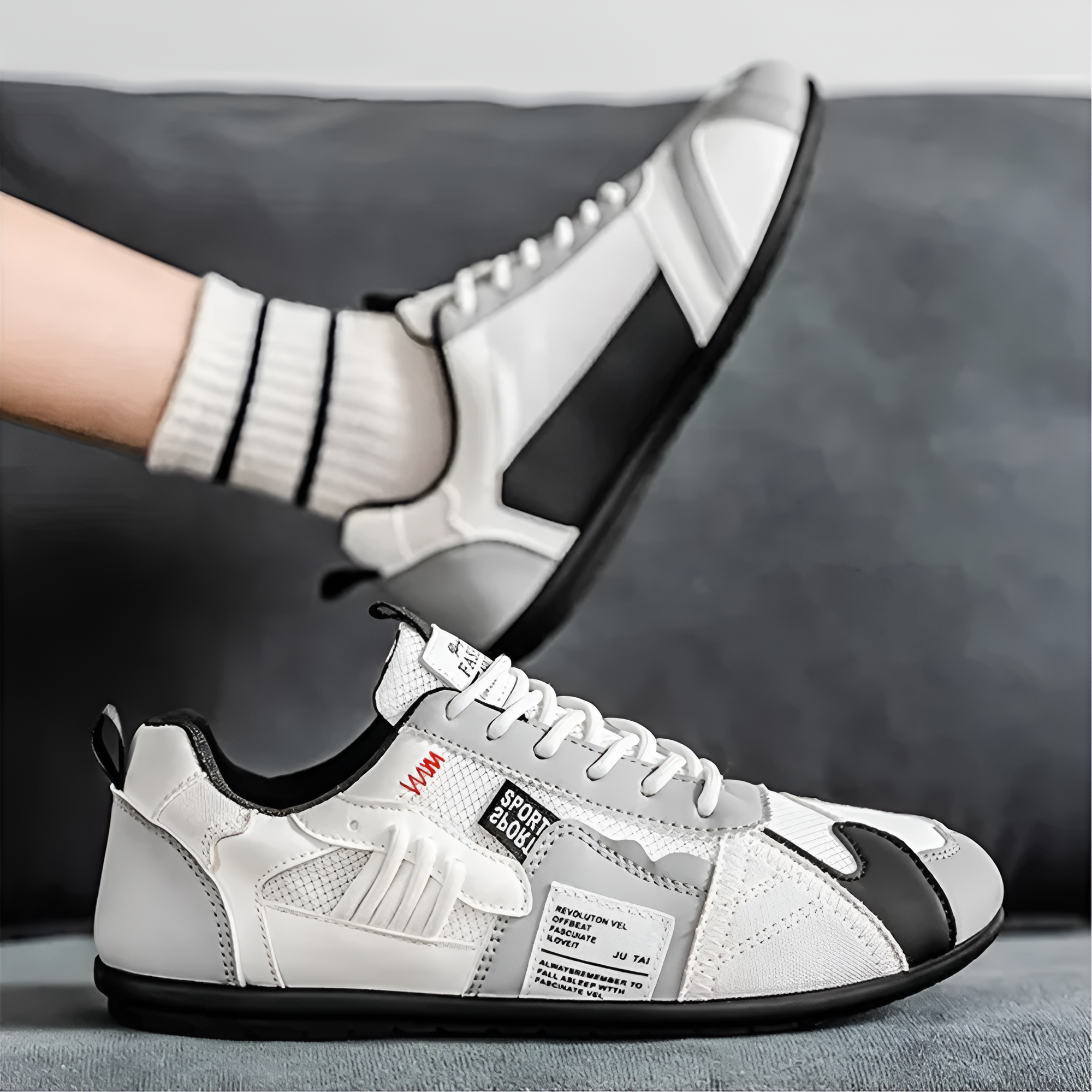 Varel – Sneakers Racer in Pelle e Mesh – Spazio Moda – vista 12