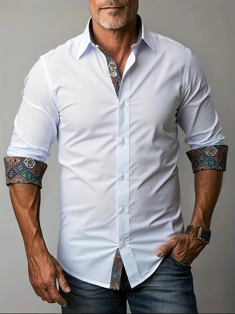 Camicia Sartoriale a Maniche Lunghe con Bottoni – Spazio Moda – vista 2