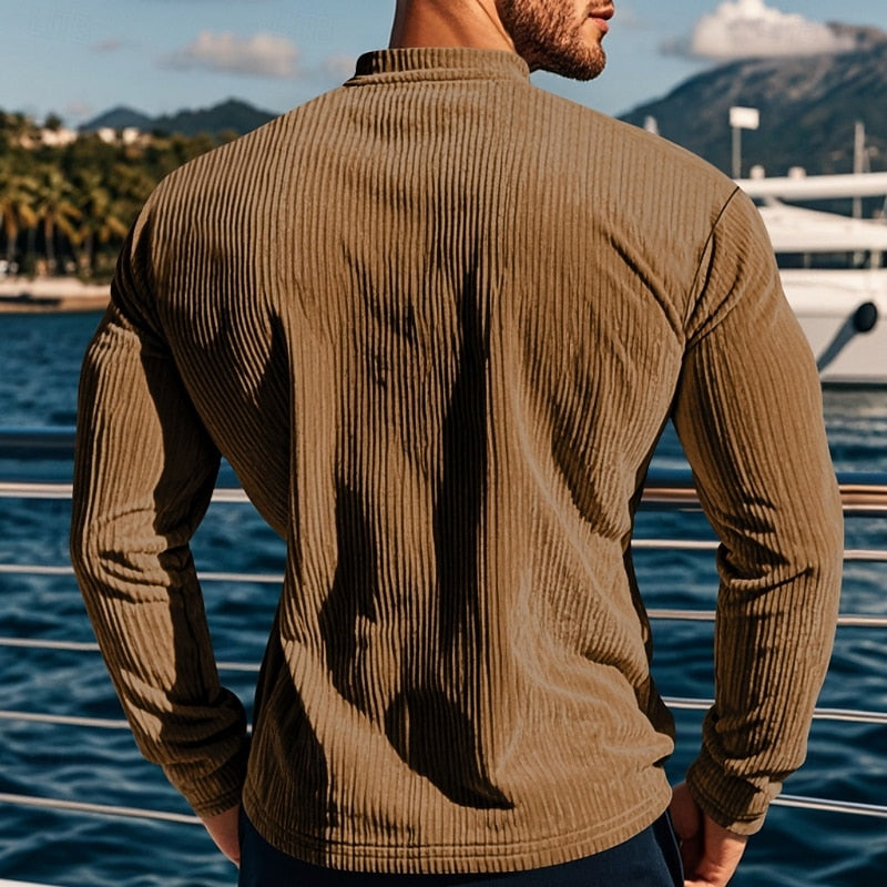 Camicia Aderente a Coste a Maniche Lunghe – Spazio Moda – vista 4
