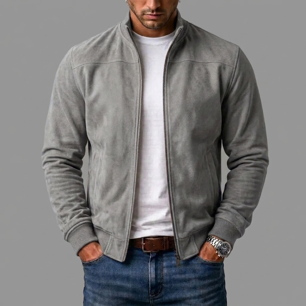 Varel – Giacca Bomber in Camoscio da Uomo – Spazio Moda – vista 7