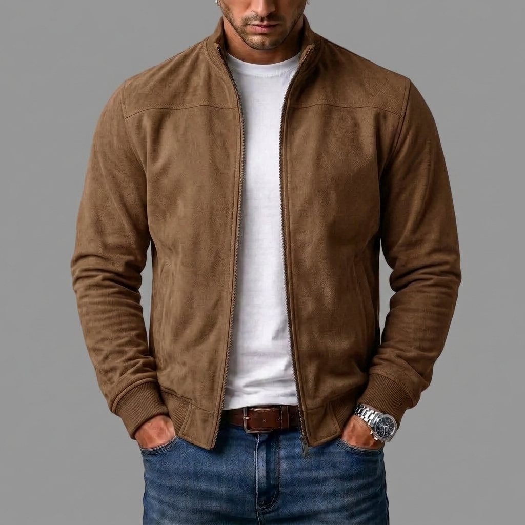 Varel – Giacca Bomber in Camoscio da Uomo – Spazio Moda – vista 5