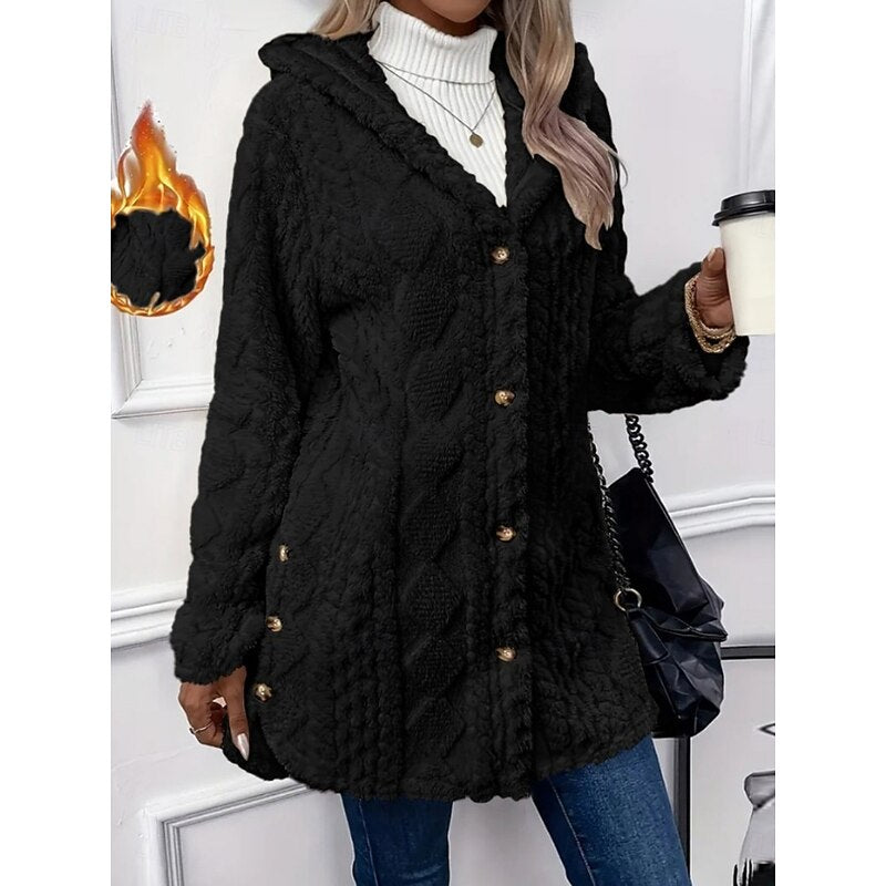 Giacca Testurizzata Morbida con Zip in Pile – Spazio Moda – vista 3