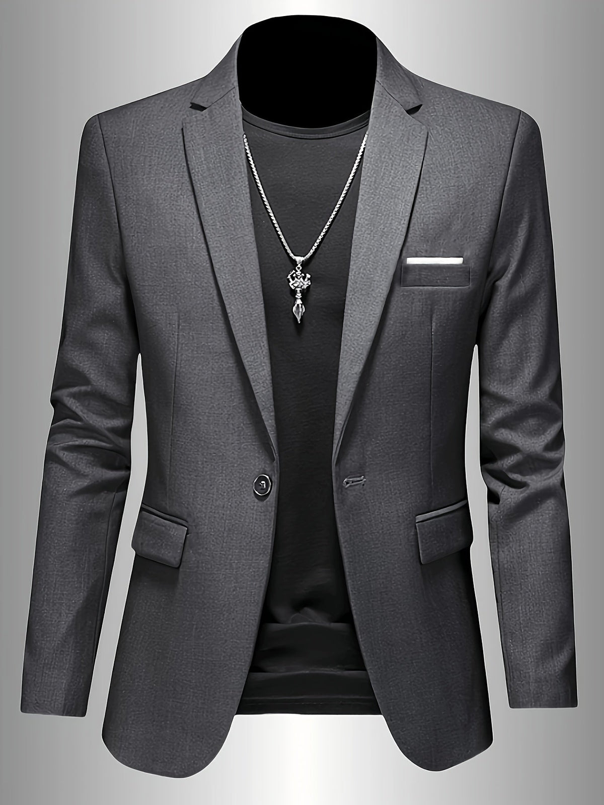 Blazer Sartoriale Slim con Revers a Lancia – Spazio Moda – vista 2
