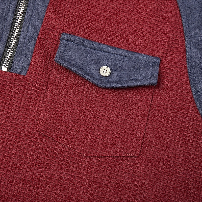 Maglione Strutturato Testurizzato con Zip – Spazio Moda – vista 3