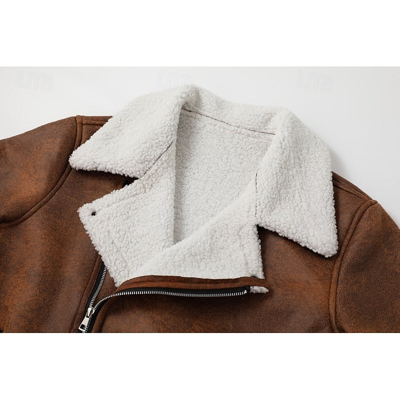 Cappotto Foderato Caldo con Zip in Sherpa – Spazio Moda – vista 4