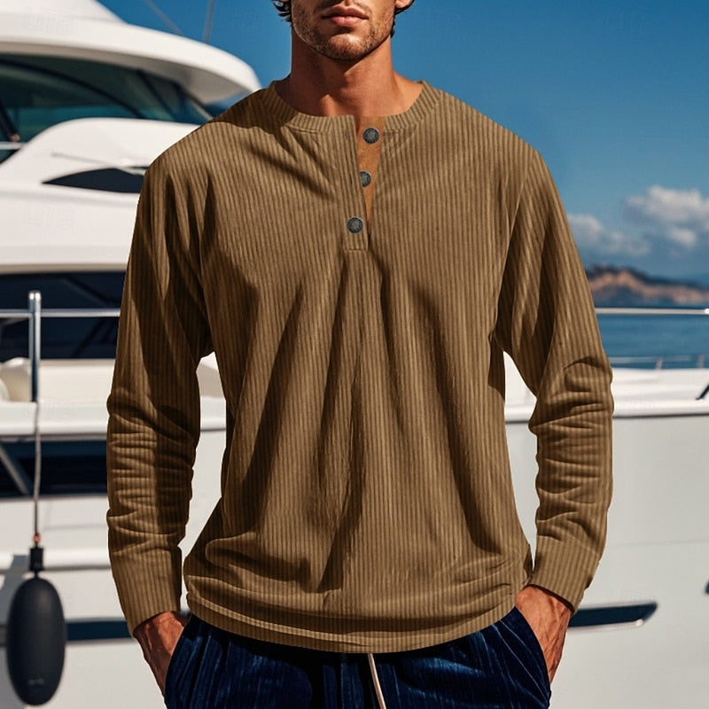 Camicia Aderente a Coste a Maniche Lunghe – Spazio Moda – vista 3