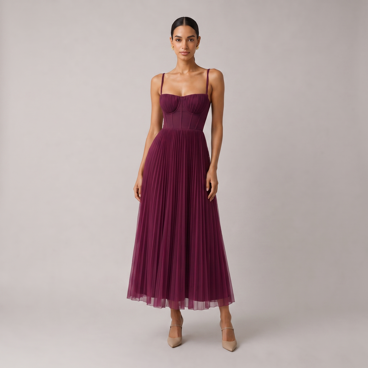 Tamara – Abito Midi con Corsetto Strutturato – Spazio Moda – vista 11