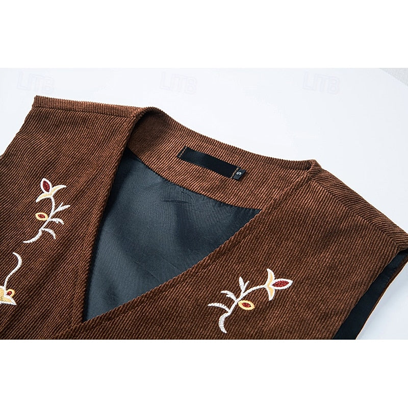 Gilet Monopetto Ricamato con Scollo a V – Spazio Moda – vista 4
