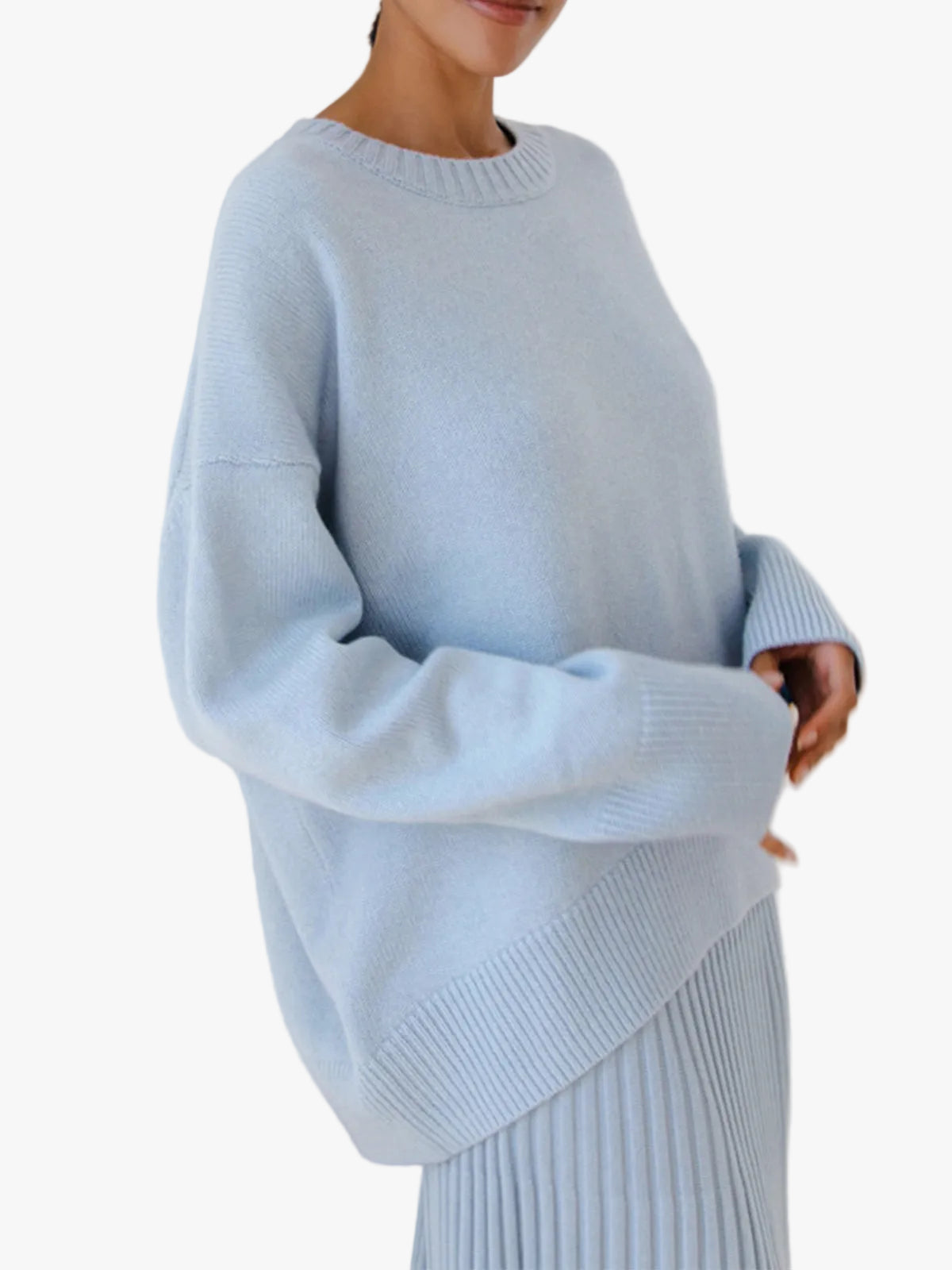 Maglione a Coste Girocollo – Spazio Moda