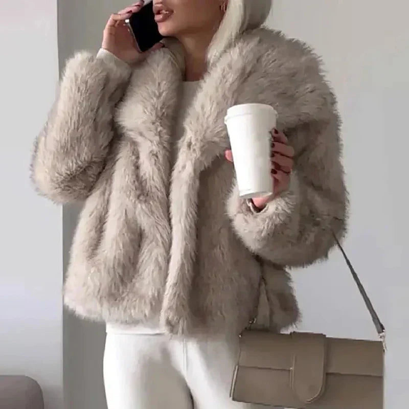 Cappotto Corto Lungo con Collo a Scialle – Spazio Moda – vista 3