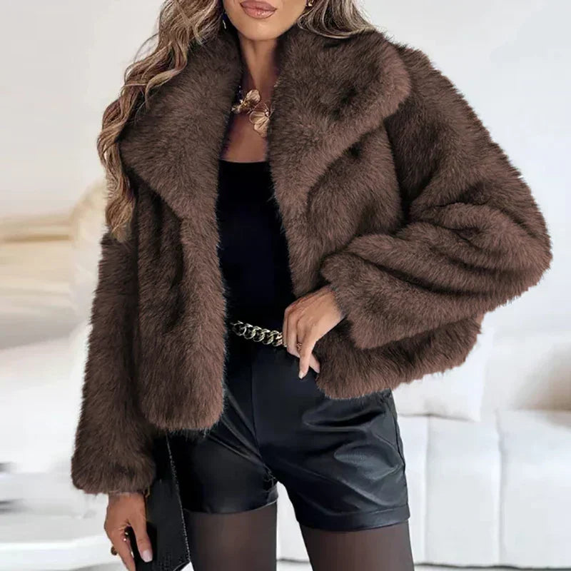 Cappotto Corto Lungo con Collo a Scialle – Spazio Moda – vista 4