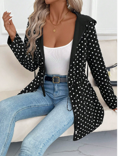 Cappotto con Cappuccio con Zip – Spazio Moda – vista 4