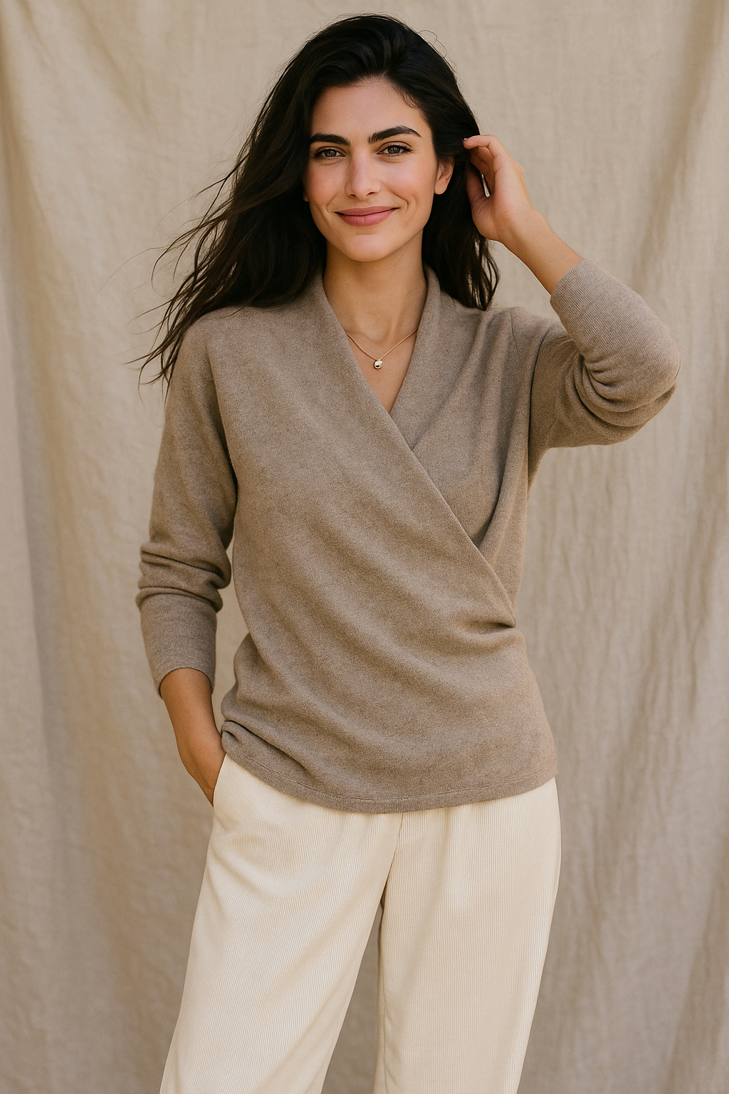 Maglione a Coste a Portafoglio – Spazio Moda – vista 3