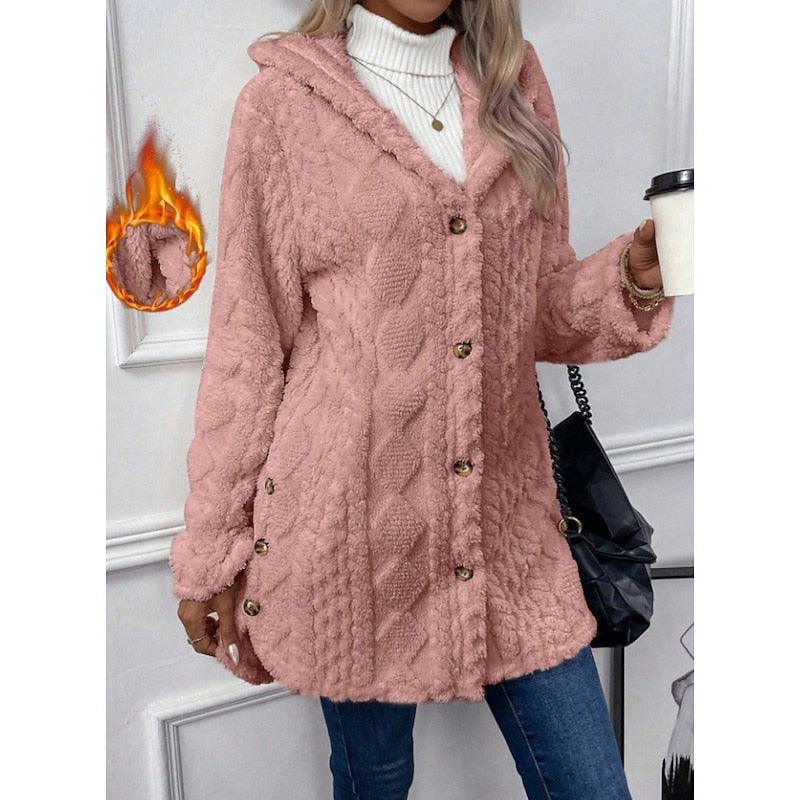 Giacca Testurizzata Morbida con Zip in Pile – Spazio Moda – vista 5